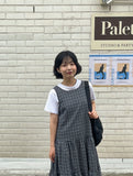 Gaven Check Ribbon Long Tiered One Piece