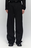 MIXED KNIT WIDE PANTS