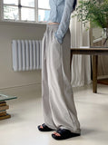 Bencho Cool Nylon Refrigerator Chalang Banding Long Wide Pants