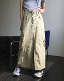 Boto Cargo Pocket Slit Long Skirt