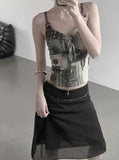 Sheer Chiffon Layered Midi Skirt