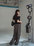loopy pocket cargo nylon pants