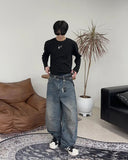 Kian Waffle Crop Long Sleeve T-Shirt