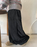 [unisex] Romky Banding Corduroy Carpender Wide Pants