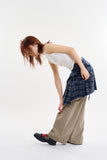 Ribbon twin buckle mary jane shoes