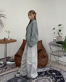 FL crop shirring flight jumper