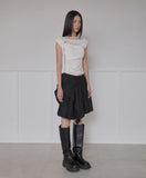 Asymmetrical Draped Layered Skirt