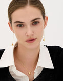 Champagne Moon Dew Drop Silver Darling Earrings