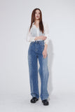 half two-tone denim