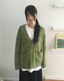 [MADE] Shavel thick bocashi overfit brush winter knit cardigan