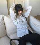 Welve Smoking Shirring Sleeveless Bustier Blouse