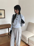 [Wool15] Hound Cable Duffle Button Hood Long Sleeve Knit