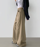 Hem Snap Folding Balloon Wide Banding Pants
