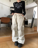 Faded Dyeing Washed Multi Cargo Pants
