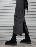 Long slim wool skirt