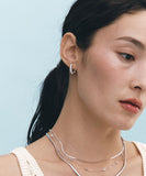 Essence Silver (W) Tennis One Touch Earrings M