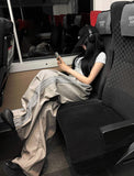 Metal Track Wide Nylon Pants