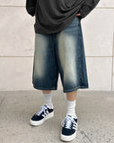 Tinted Half Bermuda Jeans