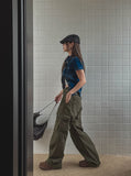 P.O. Straight Cargo Cotton Pants