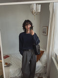Izu brushed two-tuck slacks