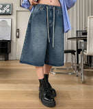 EZEN KILLING WASHING BERMUDA DENIM PANTS