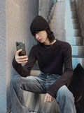 Fit Ribbed Muscle Raglan Brushed Long Sleeve Tee