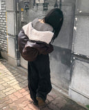 Bning Fleece Collar High Neck Leather Mustang Jumper