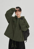 [BAONHAUS] Willit Street Boxy Hood Half Field Jacket