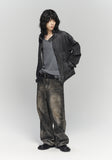 OBLATE BIKER DENIM JACKET
