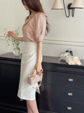 Keron Twist Puff Blouse