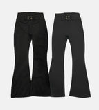 Antique button bootcut slacks