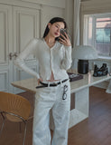 [U-BASIC] S/S White Cotton Wide Pants