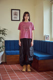 Heart Bear Pigment Crop Short Sleeve Tee