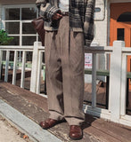 Harris pintuck corduroy pants