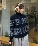 Malft Wool Nordic Knit Cardigan