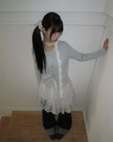 Linwoo punching button knit cardigan
