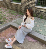 Casual Off-Shoulder Crop Sweatshirt