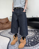 Beto Non-Faded Raw Bermuda Pants