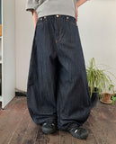Kituri Summer Raw Denim Balloon Wide Pants