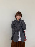 [unisex] Comb Linen Stripe Over Shirt