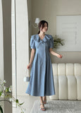 Meloning Frill Puff Long One Piece