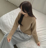 V-Neck Shirring Loose Fit Daily Knit
