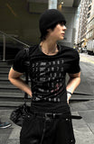 Crop Muscle Fit Ringer Archive T-shirt