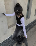Keypin Black Washing Wide Pants