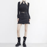 Lanxi Slit Halterneck T-Shirt