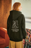 Trembling Bear Embroidery Brushed Hood Zip Up