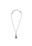 Formica Oval Leather Strap Necklace