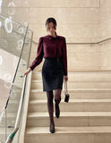 Cielve Satin Tie Blouse