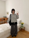 Danimo Stripe Banding Wide Long Pants