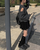 Mino banding flare mini skirt